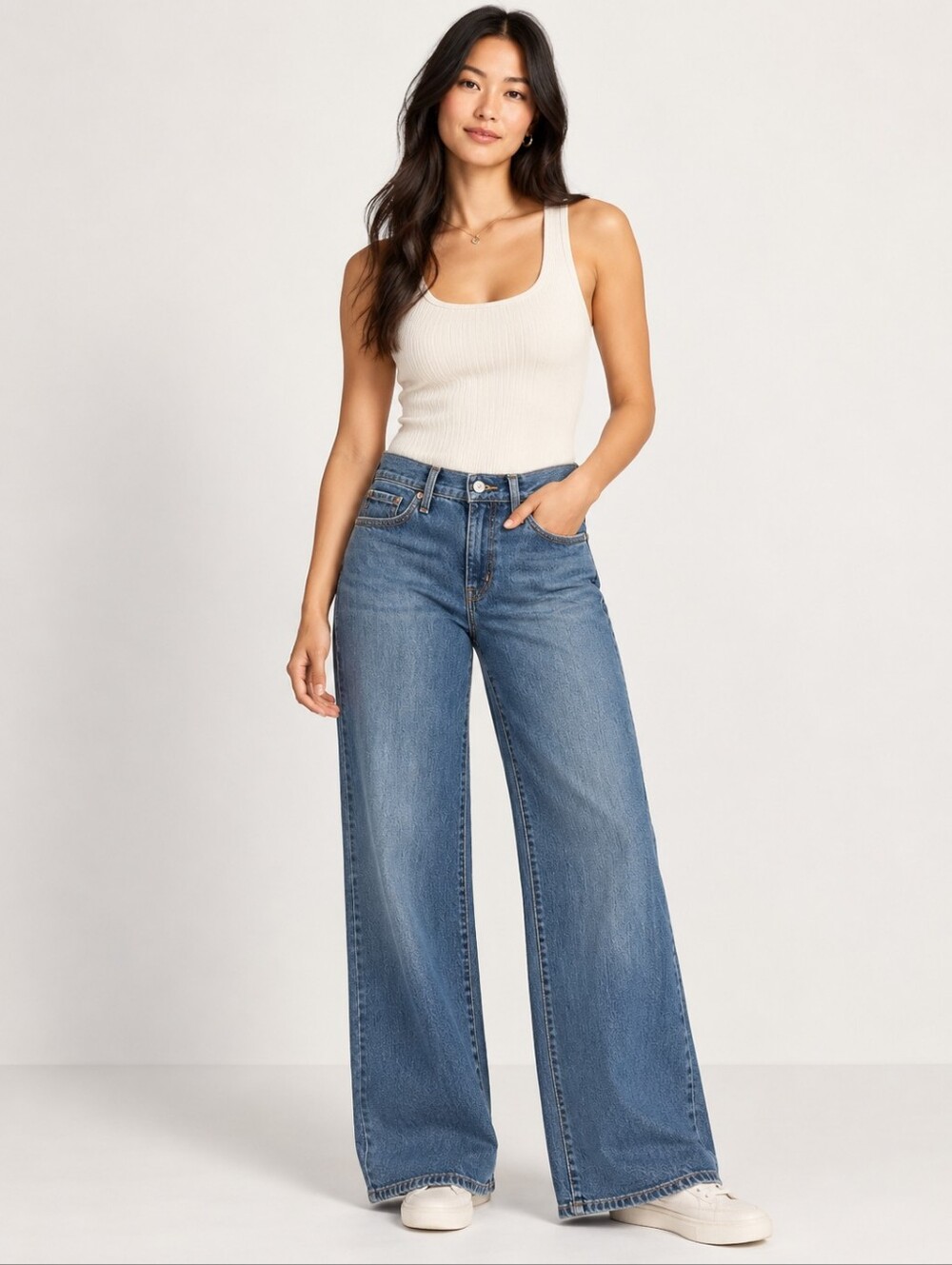 ❤️ LEVI’S 318 SHAPING WIDE LEG JEANS, MID-RISE, 4 (27)